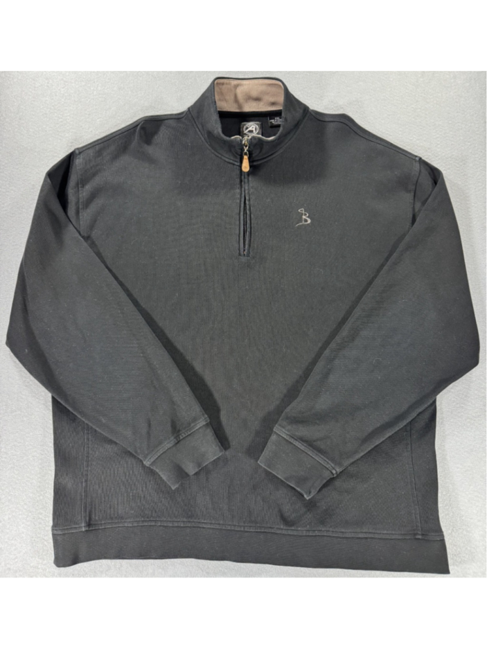 Ahead Black Quarter Zip Pullover Sweatshirt XXL